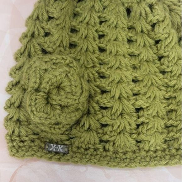 Krochet Kids Handmade‎ Green Beanie Style Cap Hat - Picture 7 of 10